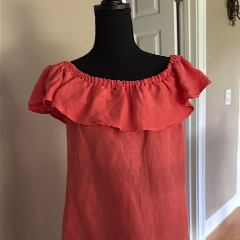 Tommy Bahama Pink Ruffled Blouse